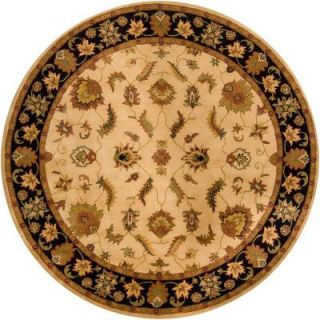 Chandra Avani Black/Brown/Gold/Green 7 ft. 9 in. Indoor Round Area Rug AVA202 79RD