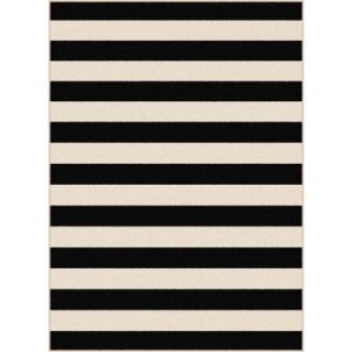 Tayse Rugs Garden City Black 7 ft. 10 in. x 10 ft. 3 in. Transitional Area Rug GCT1001  Black  8x10
