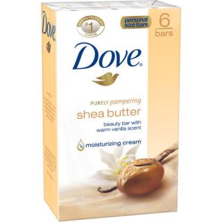 Dove Shea Butter Beauty Bars Soap, 6 count