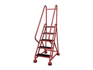 Rolling Ladder, Handrail, Platform 45 In H