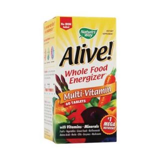 Alive Whole Food Energizer (Iron free) Nature's Way 60 Tabs