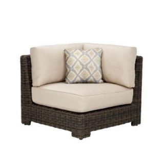 Brown Jordan Northshore Corner Patio Sectional Chair with Sparrow Cushion and Bazaar Throw Pillow    CUSTOM M6061 COR 3