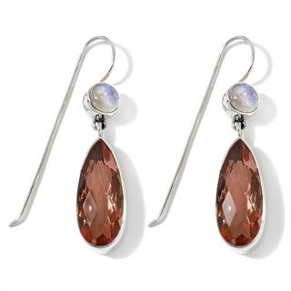 Nicky Butler 17.10ct Quartz Triplet and Moonstone Sterling Silver Drop Earrings   7719577