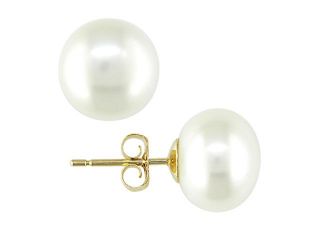 14K Yellow Gold 8 8.5mm Cultured Freshwater Pearl Stud Earrings