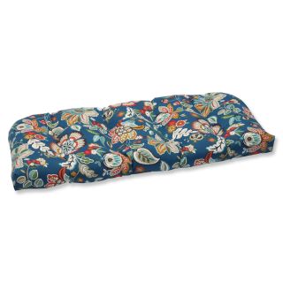 Pillow Perfect Outdoor Telfair Peacock Wicker Loveseat Cushion