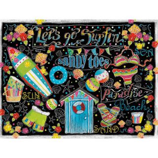 Ceaco 550 Piece Let's Chalk Jigsaw Puzzle   Surfing    Ceaco