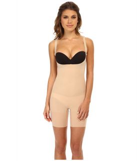 Spanx Shape My Day Open Bust Mid Thigh Bodysuit Natural