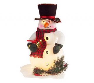 Whimsical Color Changing Fiber Optic 16" Snowman —