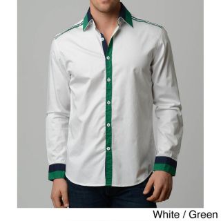 Collection Mens Two Tone Slim Fit Long Sleeve Button Down