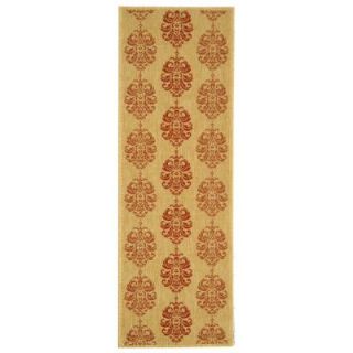 Safavieh Courtyard Natural/Red 2 ft. 3 in. x 12 ft. Runner CY2720 3701 212