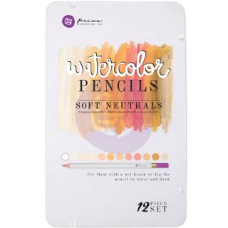 Prima Mixed Media Watercolor Pencils 12/Pkg Soft Neutrals   17159068