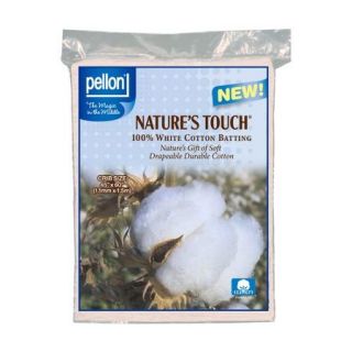 Pellon Nature's Touch White Cotton Packaged Batting, Available in Multiple Sizes