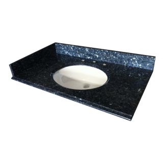 allen + roth Blue Pearl Granite Undermount Bathroom Vanity Top (Common 43 in x 22 in; Actual 43 in x 22 in)