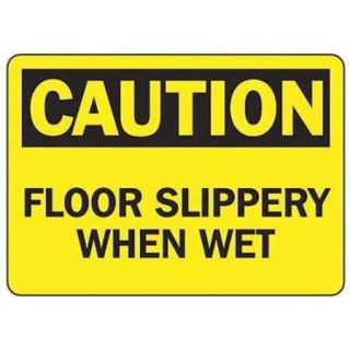 Caution Sign, Accuform Signs, MSTF610VA, 10"Hx14"W