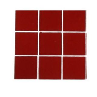 Splashback Tile Contempo Lipstick Red Frosted Glass Tile Sample L6D12 GLASS TILE