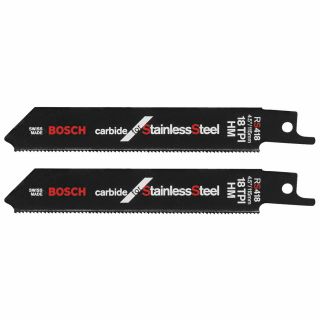 Bosch 2 Pack 4 in 18 TPI Carbide Tooth Reciprocating Saw Blade