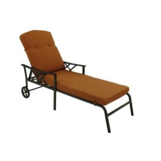 Hampton Bay Cedarvale Patio Chaise with Nutmeg Cushions 133 008 CL