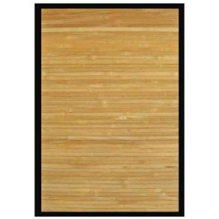 Anji Mountain Contemporary Natural Light Brown with Black Border 2 ft. x 3 ft. Area Rug AMB0036 0023