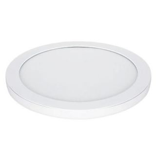 Commercial Electric 15 in. White LED Edge Lit Flat Round Panel Flushmount 74048/HD