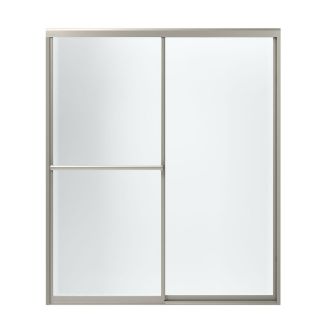Sterling Prevail 54.375 in to 59.375 in W x 70.125 in H Brushed Nickel Sliding Shower Door