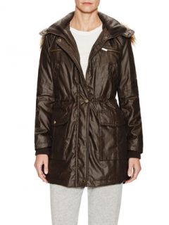 Waxy Parka with Detachable Faux Fur by French Connection