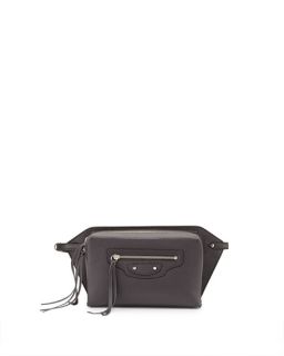 Balenciaga Papier Zip Around Belt Bag, Gray