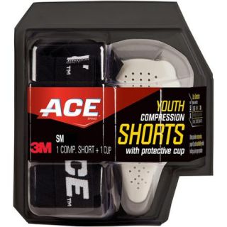 ACE Compression Shorts and Cup, Youth, Small/Medium, 908004