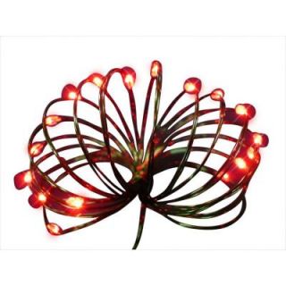 Starlite Creations 9 ft. 36 Light Battery Operated LED Red Ultra Slim Wire (Bundle of 2) BA03 R036 A1B