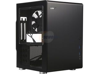LIAN LI PC Q33WB Black Aluminum Mini ITX Tower Computer Case
