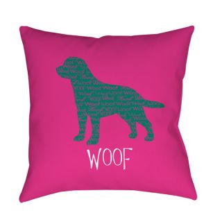 Thumbprintz Woof Indoor/ Outdoor Decorative Throw Pillow  