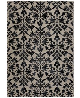 Couristan Area Rugs, Everest Collection Retro Damask Grey Black   Rugs