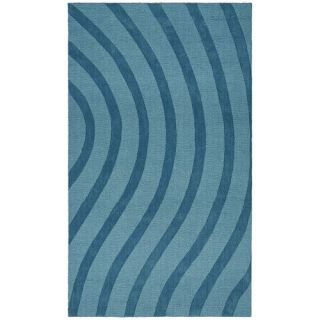 St. Croix Trading Company Blue Cut & Loop Waves Transitions Area Rug   8' x 10'    St. Croix Trading Co.