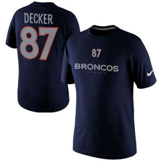 Nike Eric Decker Denver Broncos Name and Number T Shirt   Navy Blue