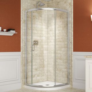 DreamLine Solo Sliding Shower Enclosure and 33x33 inch Shower Base