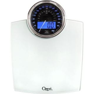 Ozeri Rev Digital Bathroom Scale with Electro Mechanical Weight Dial ZB19 W