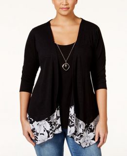 NY Collection Plus Size Layered Look Top   Tops   Plus Sizes