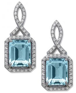 Aquamarine (4 1/5 ct. tw.) and White Topaz (5/8 ct. tw.) Ribbon