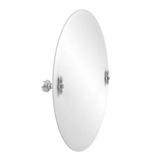 Allied Brass Retro Wave Collection 21 in. x 29 in. Frameless Oval Single Tilt Mirror with Beveled Edge in Polished Chrome RW 91 PC
