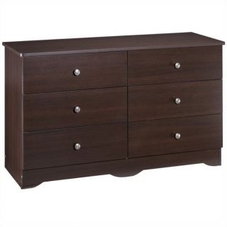 Nexera Pocono 6 Drawer Double Dresser in Espresso   4606