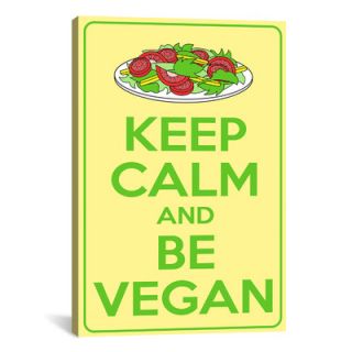 Keep Calm and Be Vegan Textual Art on Canvas by iCanvas