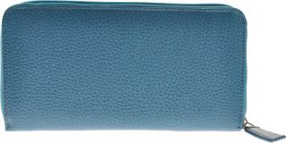 Womens Budd Leather Pebble Grained Leather Zip Around Wallet 291333