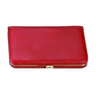 Royce Genuine Leather Framed Business Card Case Red