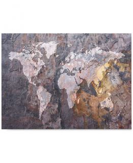 World Map Rock Canvas Art by Michael Tompsett   Wall Art   For The