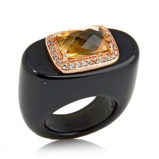 Rarities Fine Jewelry with Carol Brodie Rose Vermeil Gemstone Hololith Ring   7876806