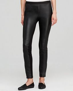 Eileen Fisher Petites Leather Front Leggings