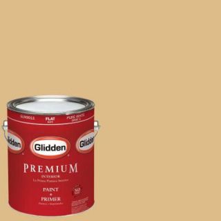 Glidden Premium 1 gal. #HDGY38U Flaxen Hair Flat Latex Interior Paint with Primer HDGY38UP 01F