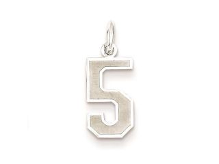 Sterling Silver Small Satin Number 5