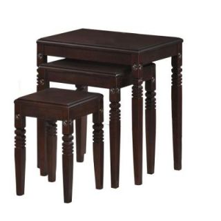 Cappuccino Solid Wood Nesting Tables (3 Piece) DISCONTINUED I 3338