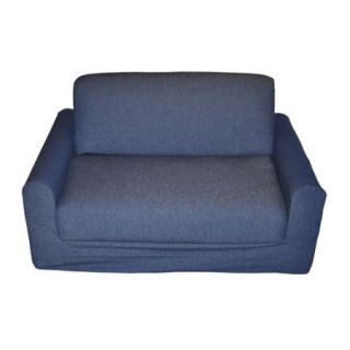 Fun Furnishings Denim Sofa Sleeper With Pillows
