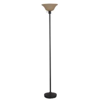 Hampton Bay 71.25 in. Bronze Plastic Shade Torchiere 18115 002